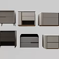 Modern Bedside Tables With Various Designs Drawer Storage And Sleek Bases 3d model