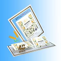 Display Shelf Showcasing 4G New Era Grain Products with Elegant Packaged Boxes