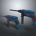 Bosch Professional Electric Power Drills in Two Sizes with Blue Black Design and Red Accents