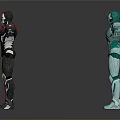 Multiple Superhero Action Figures With Various Colors And Outstretched Arms Pose