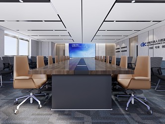 Modern Meeting Room Meeting Tables and Chairs 3d model