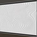 Special-shaped partition modern corrugated background wall modern special-shaped background wall wave background wall sofa background water corrugated background wall 3d model