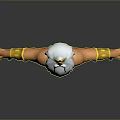 3D Merman Character Rendering With Golden Crown White Beard And Blue Tail