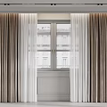 Elegant Dark And White Thick Sheer Curtains For Window Interior Design