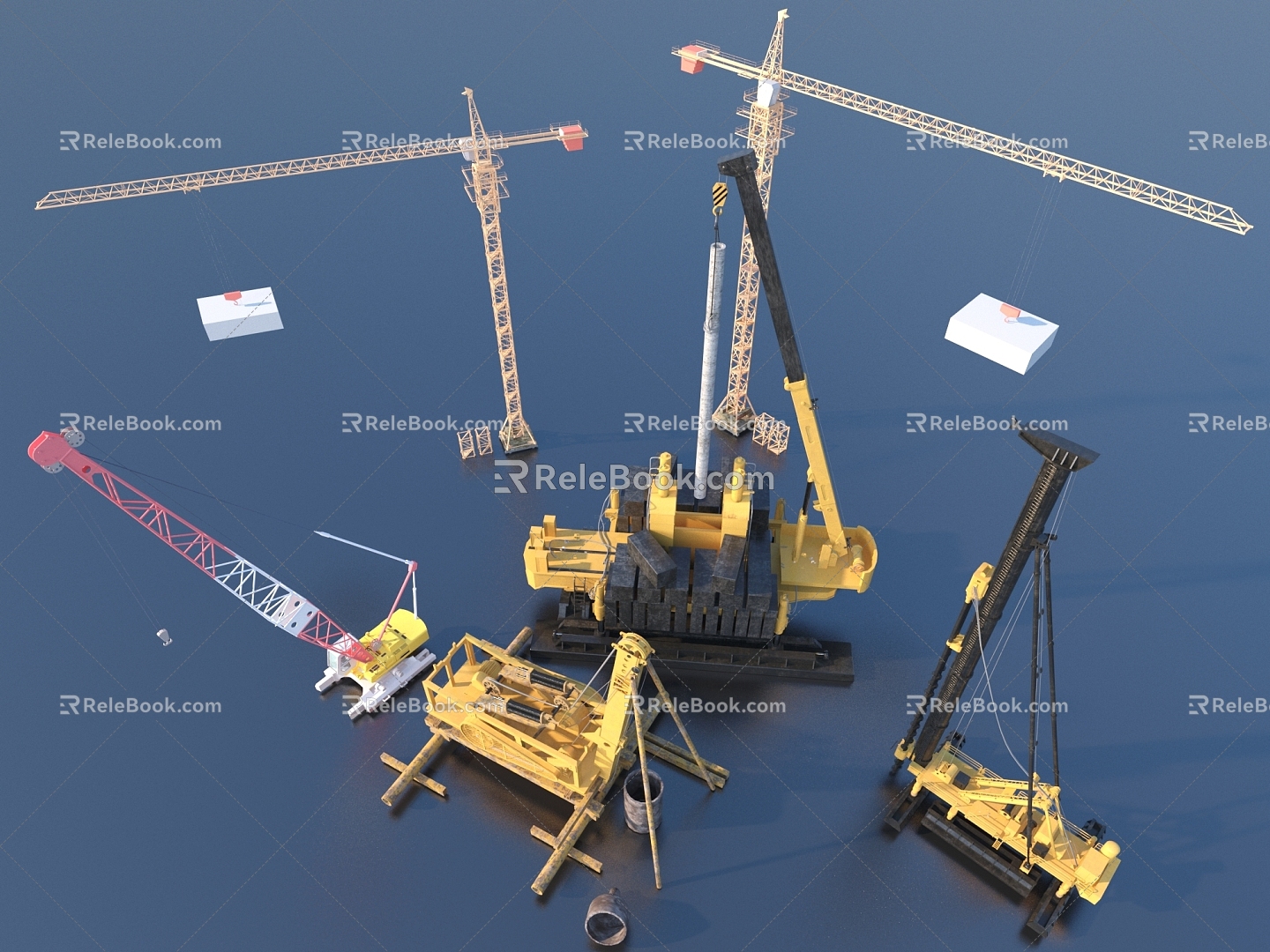 crane construction machinery crane crane 3d model