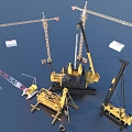 crane construction machinery crane crane 3d model