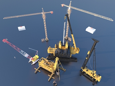 crane construction machinery crane 3d model