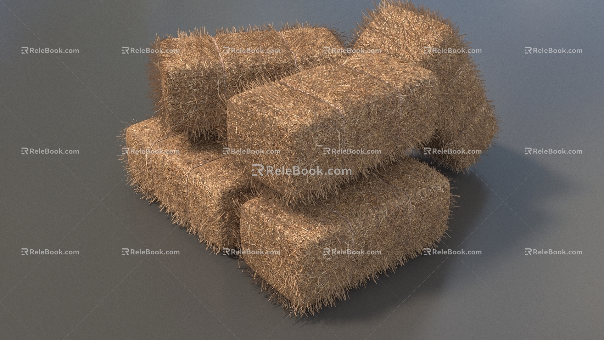 Hay stack hay stack hay stack weed stack hay stack hay stack hay stack turf low face number low model simple model game video level super realistic 3d model