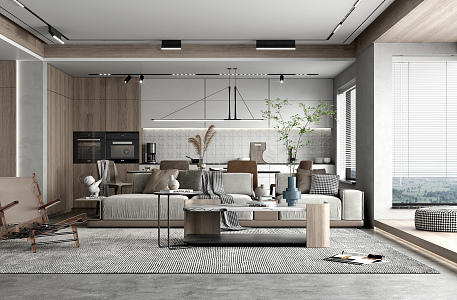 modern living room 3d model