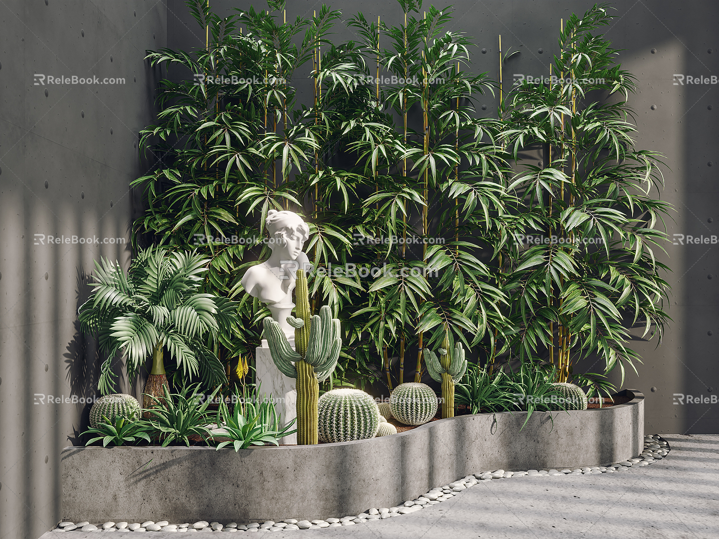 Modern Plants Plant Landscape 3d model