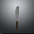 Stainless Steel Household Kitchen Knife With Wooden Handle And Metal Rivets