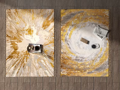 Modern Square Carpet Carpet Combo 3d model