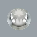 Man Wearing Silver Safety Helmet For Industrial Work Protection Gear