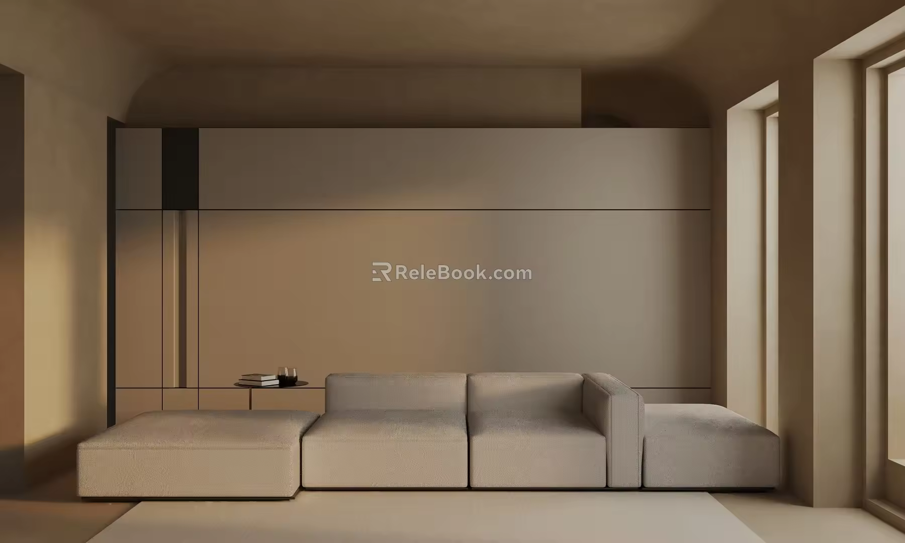 Three-seat sofa 3d model