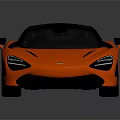 Orange Sleek Sports Car With Black Roof Black Wheels And Aerodynamic Features