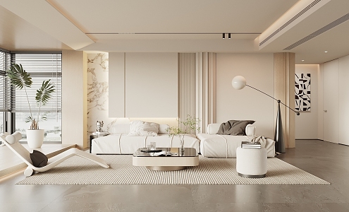 modern living room 3d model