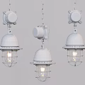 Industrial Style Metal Pendant Lights With Wire Cages In Silver Black Gold