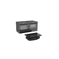 Sleek Modern Black Built in Kitchen Appliances With Oven And Control Panels