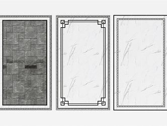 New Chinese floor tile floor mosaic 3d model