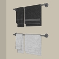 modern towel bath towel 3d model