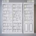 Cabinets with classical books bookcase bookcase large bookcase solid wood bookcase 3d model