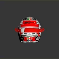 Military Weapon Helmet Featuring Red Silver Finish KAPR Logo Number 36 And Italian Flag