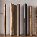 Modern Wooden Columns By Minetti Featuring Various Designs Textures And Colors