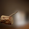 Ancient Weapon With Wooden Handle And Metal Head For Historical Combat