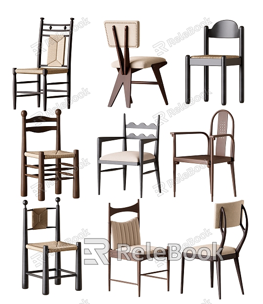 Quiet Ancient Style Dining Chair model