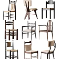 Stylish Diverse Dining Chairs With Wooden Frames And Comfortable Upholstered Seats