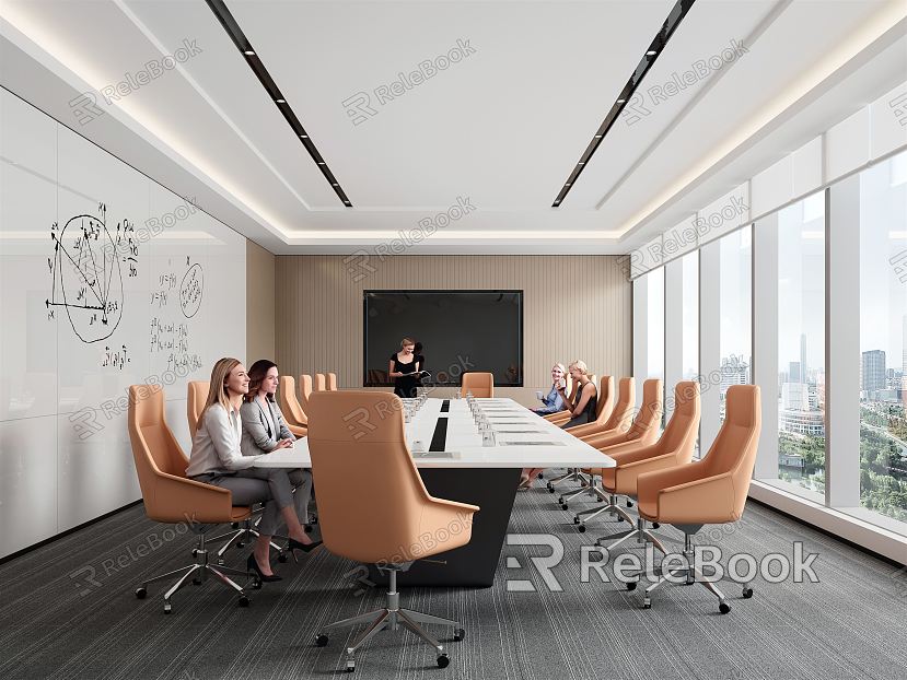 Modern Meeting Room Meeting Table and Chair model