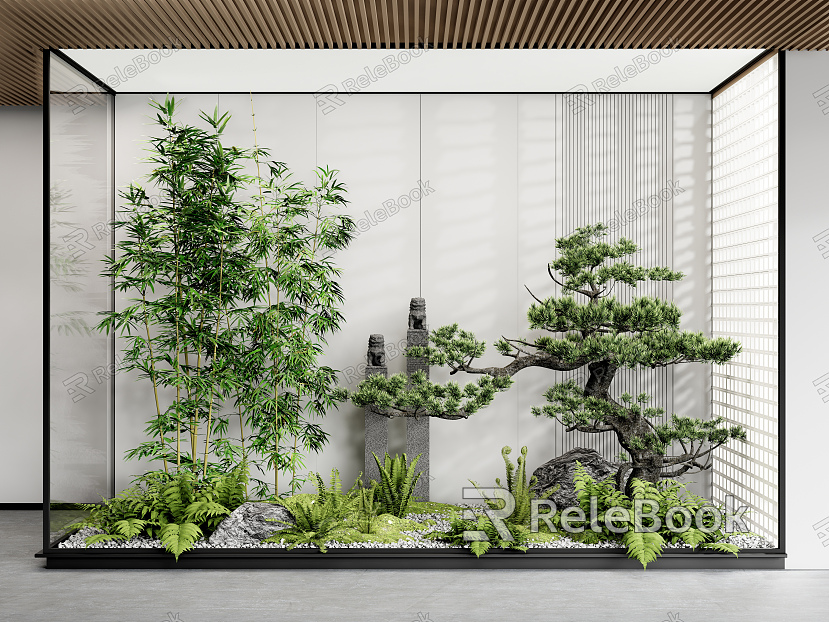 New Chinese Landscape Sketch Courtyard Landscape Sketch Landscape Sketch Interior Landscape model