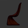 Swan Themed Chair With Dark Red Upholstery And Diamond Stitching Design
