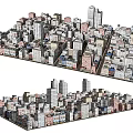 Aerial View Urban Planning With Diverse Buildings High Rise Structures And City Layout