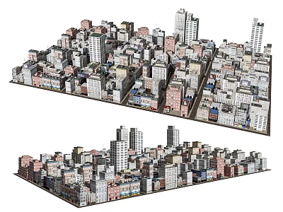 Modern Architecture Aerial View City Planning 3d model
