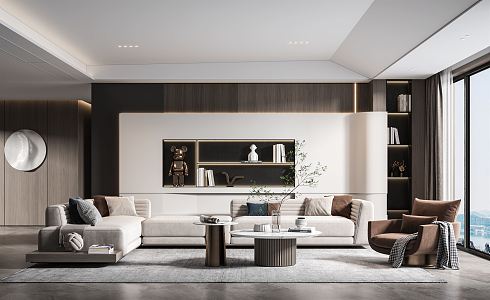 modern living room 3d model