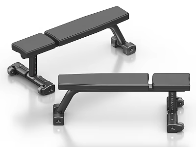 Adjustable Fitness Bench With Sturdy Steel Frame And Black Padded Seat For Home Gym Workout 3d model