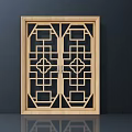 New Chinese Casement Window Carved Hardware Various Carved Various Carved 3d model
