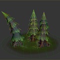 Desert Plant Pine Tree Cypress Tree Pine Tree Big Tree Life Supplies 3d model