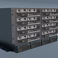 Efficient High Performance Server Rack With Stacked Computing Units For Data Storage 3d model