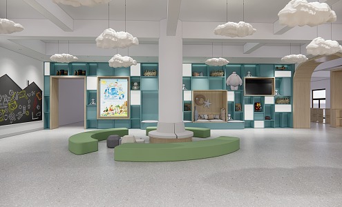 Modern Kindergarten Hall 3d model