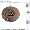 Modern Artistic Spherical Chandelier with Striped Textured Shade and Warm Glow Lighting