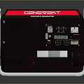 GREAT Generator With Black Body Red Stripe Metal Frame Control Panel Warning Labels 3d model