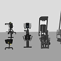 Modern Home Gym Fitness Equipment Including Treadmill Rower Multi Trainer And Bench Press Set