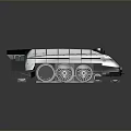 Vintage Streamlined Train Model With Black Roof White Body And Detailed Wheels