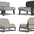 Various Modern Accent Chair Designs With Neutral Fabric And Wooden Frame Structure