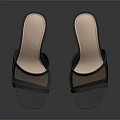 Women's Gray Mesh Block Heel Mules Stylish Open Toe Design For Fashionable Footwear