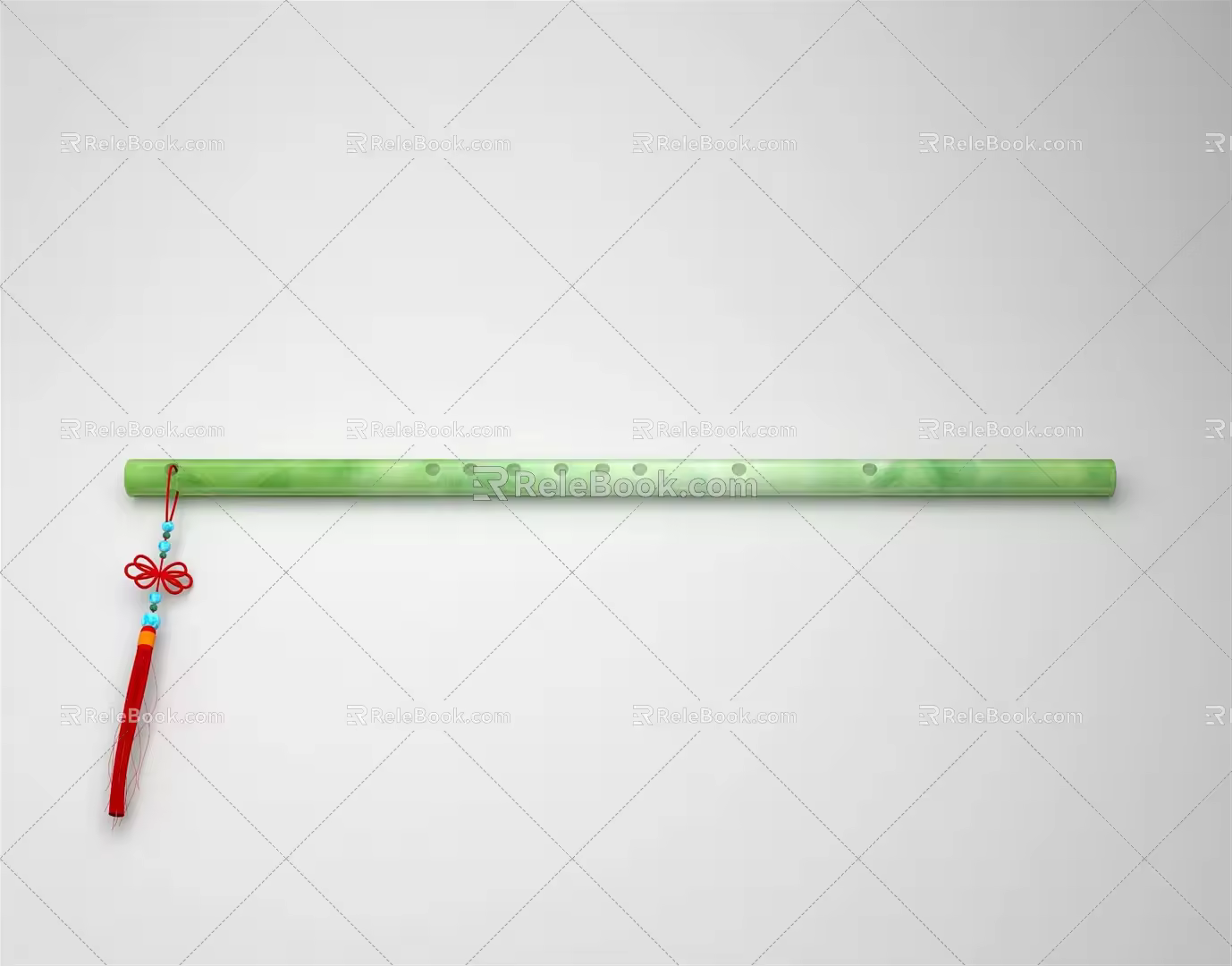Chinese style flute jade flute 3d model