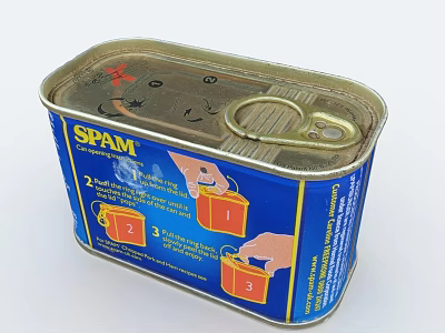 SPAM Canned Meat With Blue Packaging Easy Open Lid And Step By Step Instructions 3d model