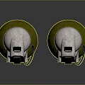 Two Green Hand Grenades With Metallic Fuse Mechanism And Safety Pins